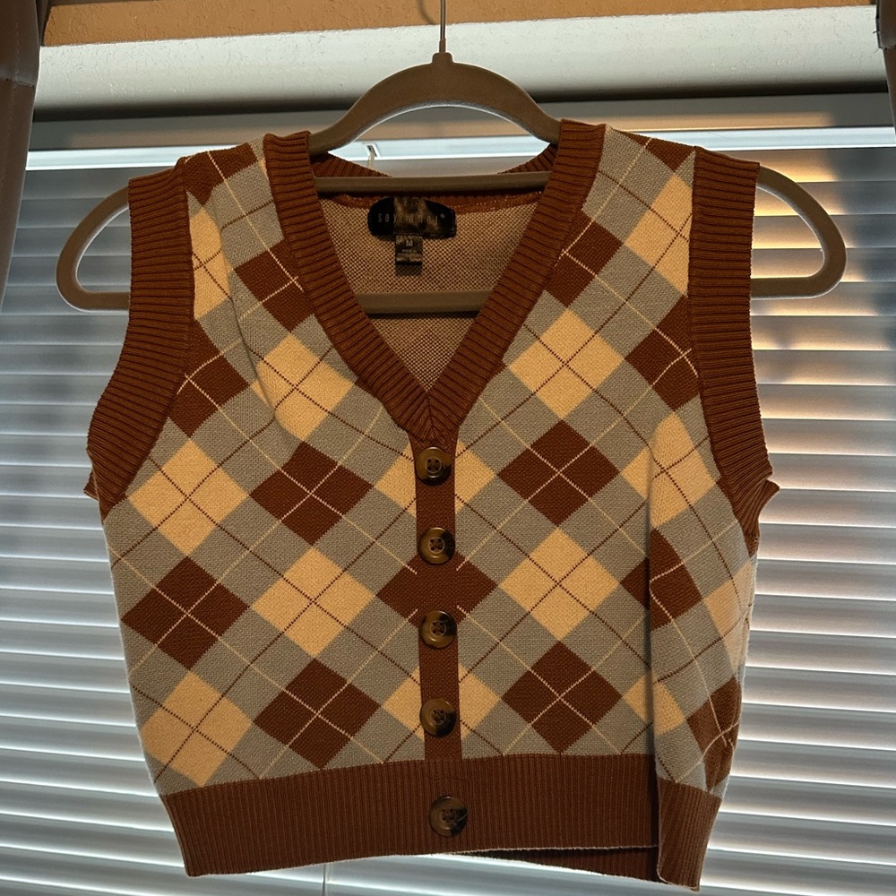 Women’s Cropped Sweater Vest from Say What